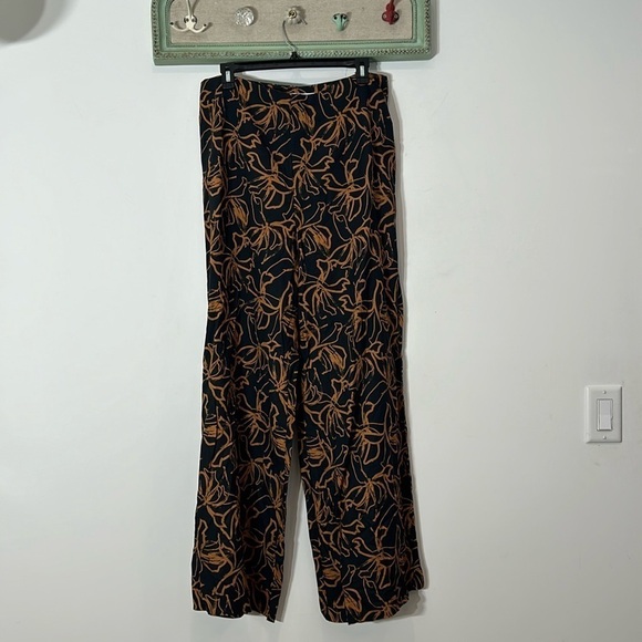 Astr the label SAYLA WIDE LEG ABSTRACT PRINT PANTS BLACK RUST PRINT women’s XL - Picture 4 of 11